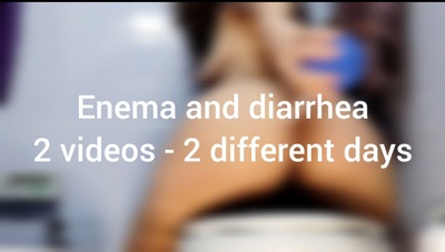 Enema and diarrhea Double video!!