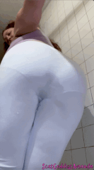Wet Panty & White Pants