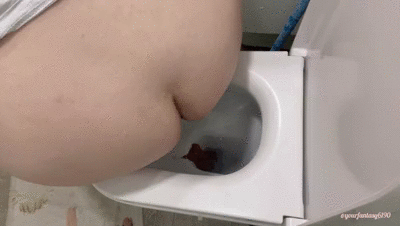 Pooping in toilet 21