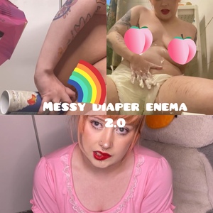 Anal play Messy Diaper Marshmellow Enema 2.0 cream bulb