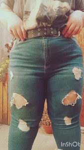 pissing in my garden with my favorite jeans on