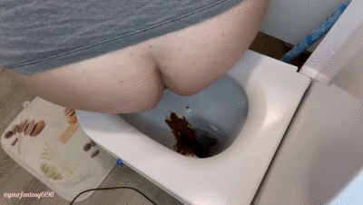 Pooping in toilet 35