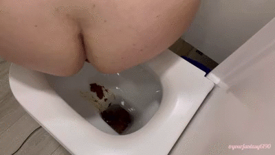 Pooping in toilet 29