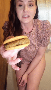 Shit filled Cookie & Piss for you, slave!