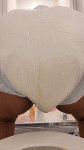 Baby nurse mess her diaper and show you her dirty ass