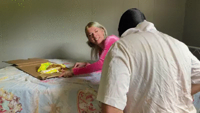 Kazer's Slave Cleans Up After Scat Birthday Cake