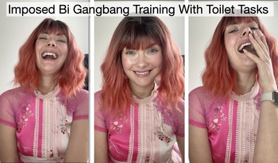 Imposed Bi Gangbang Training With Toilet Tasks