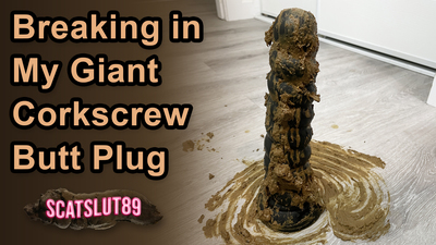 Breaking in My Giant Corkscrew Butt Plug