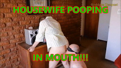 Seductive Housewife Shit Swallowing