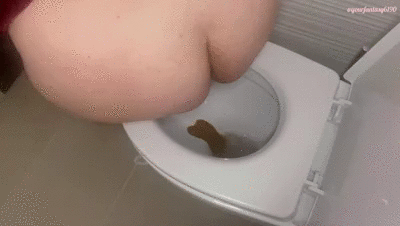 Pooping in toilet 42