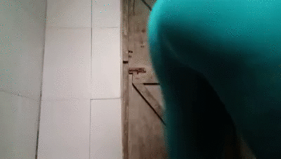 Pinkyprada poop in turquoise pantyhose