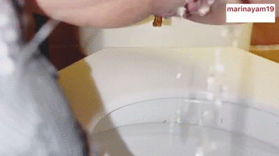 Pussy juice drip at public bathroom