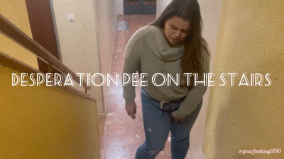 Desperation pee on the stairs