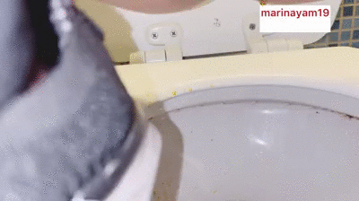 Big diarrhea mess at a public bathroom