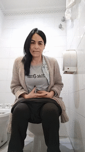 Pooping in a public bathroom!