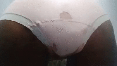 Pooping in stained dirty panty