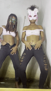 Friends pee jeans together