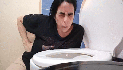 Vomiting in the toilet