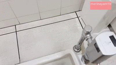 squat toilet at a mall in Japan.