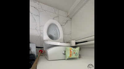 High Angle Bathroom Poop