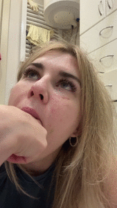 Vomiting into the toilet