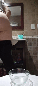 Licking the piece of my ass