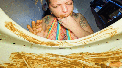 Two views toilet POV and vomit