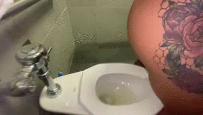 Lust Taking a Shit in Gym Toilet