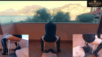 Italian toilet with lake view ...