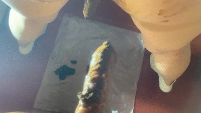 Very liquid diarrhea of dark color.