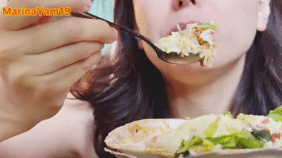 Mixing brownie while other brownie bakes