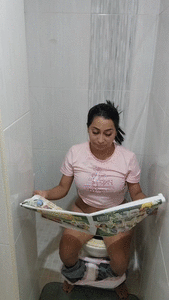 newspaper in the bathroom