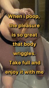 Copro in black thong panties LikeYANA