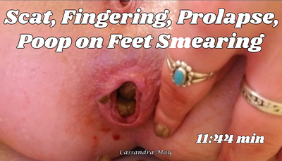 Scat, Fingering, Prolapse, and Smearing on Feet