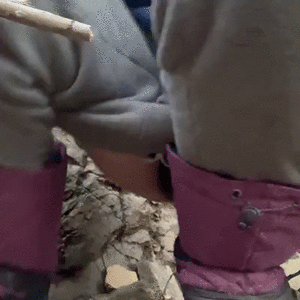 pee on the moutain so fun