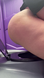 Strong Piss Stream in the Porta Potty