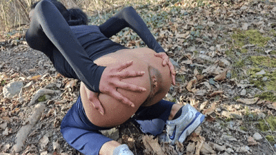 Katta Takes a Piss & Shit in the woods