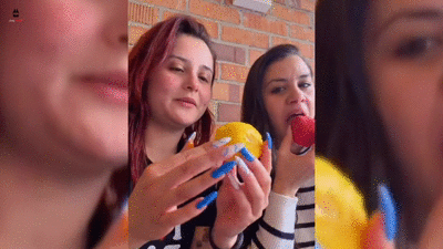 Eating and dropping your double dessert