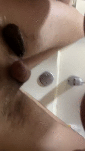 Shitting on Cock with Piss Rinse