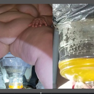 (20 minutes special) Ssbbw PEE ONLY VIDEO consumed by experimental slave toy