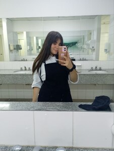 My friend Karen slacking off at work
