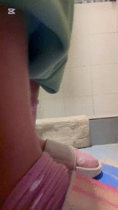 Dry foots on the bathroom