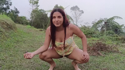 pissing outside