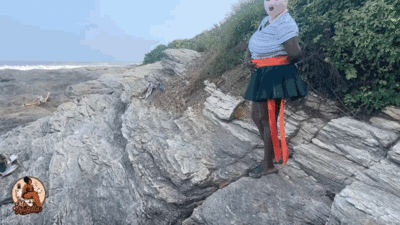 Walking Bare-Assed at the Beach