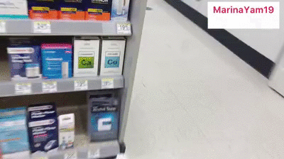 Walk around the store with shit in hand