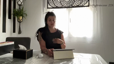 The secretary farts wet farts in her office