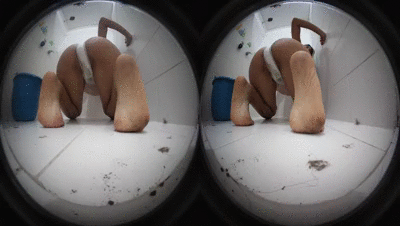VR I wore my panties for a week /shit on them
