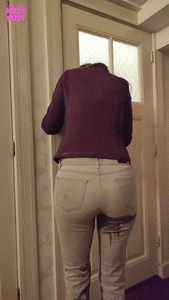 Soiled tight jeans; desperately begging for the toilet, pissing and shitting myself, getting uncontrollably horny and coming hard