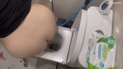 Pooping in toilet 17