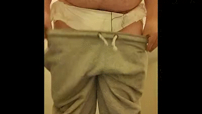 TGirl Eden Wets and Messes Diaper and Stains It!